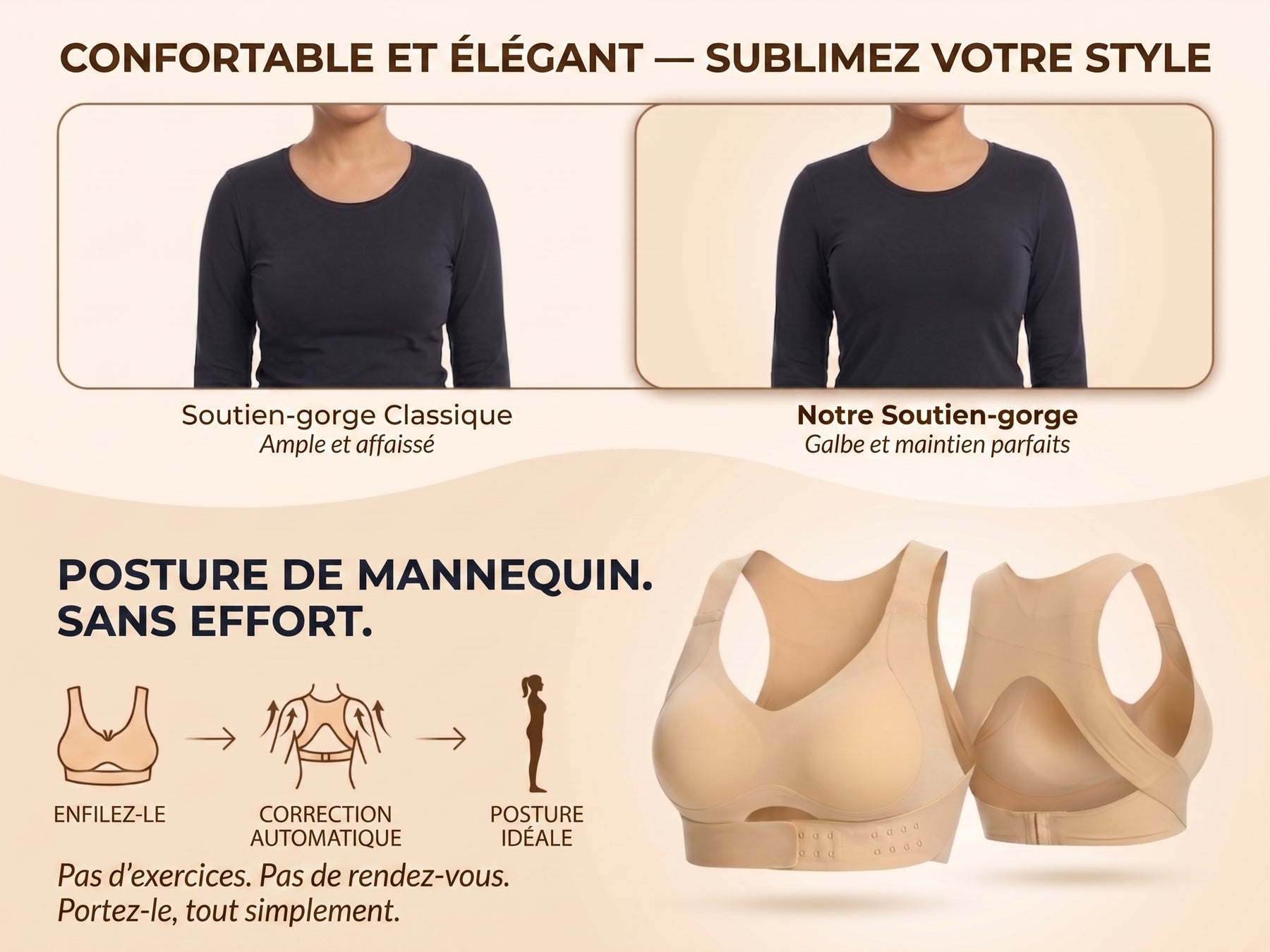 Soutien-gorge correcteur de posture — Contenu A+