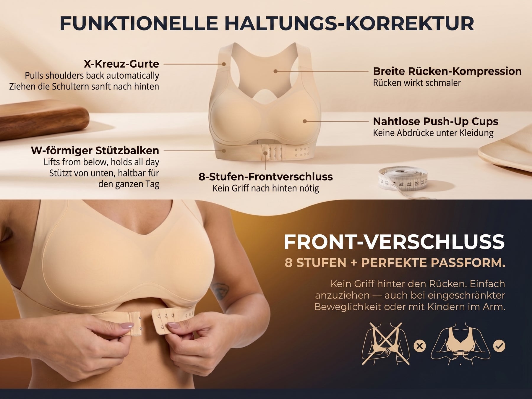 Haltungskorrektur-BH — A+ Inhalt