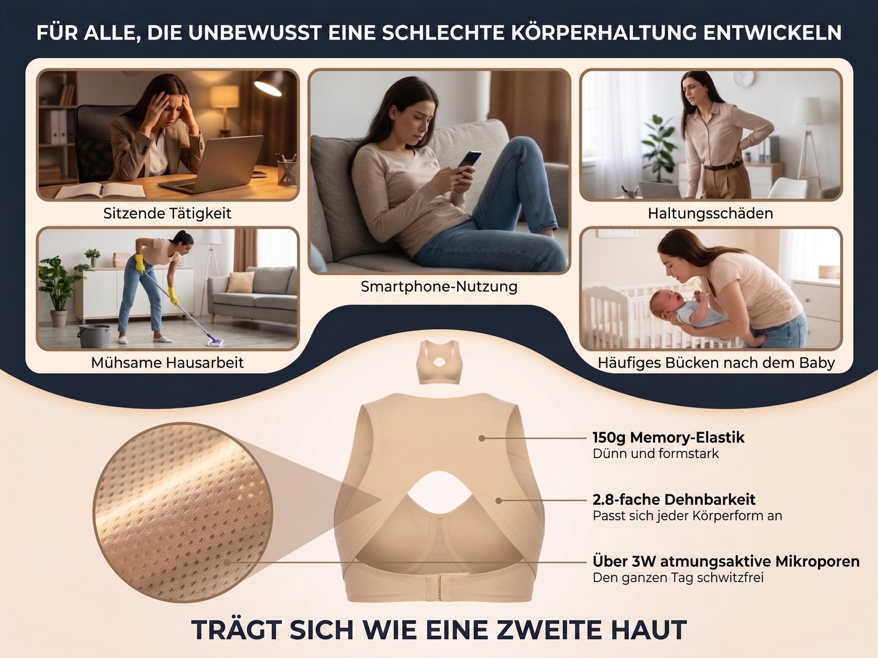 Haltungskorrektur-BH — A+ Inhalt