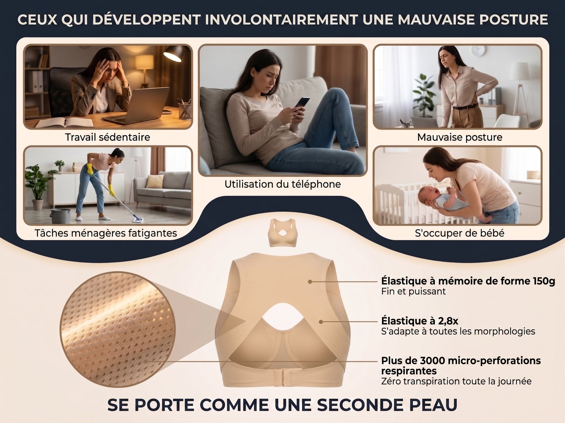 Soutien-gorge correcteur de posture — Contenu A+