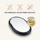 Handheld Makeup Mirror with Hair Eraser — 2-in-1 Reusable Depilation Tool