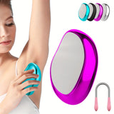Handheld Makeup Mirror with Hair Eraser — 2-in-1 Reusable Depilation Tool