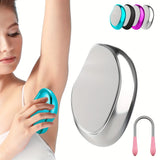 Handheld Makeup Mirror with Hair Eraser — 2-in-1 Reusable Depilation Tool