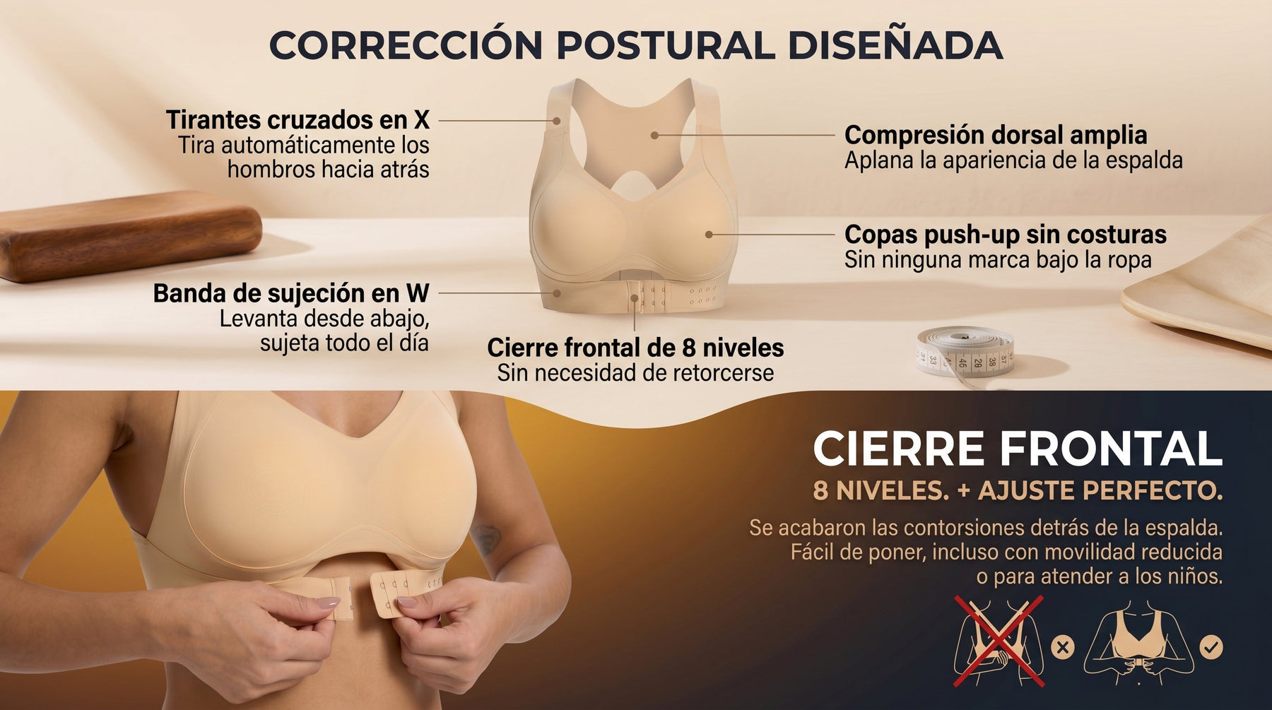 Sostén corrector de postura — Contenido A+