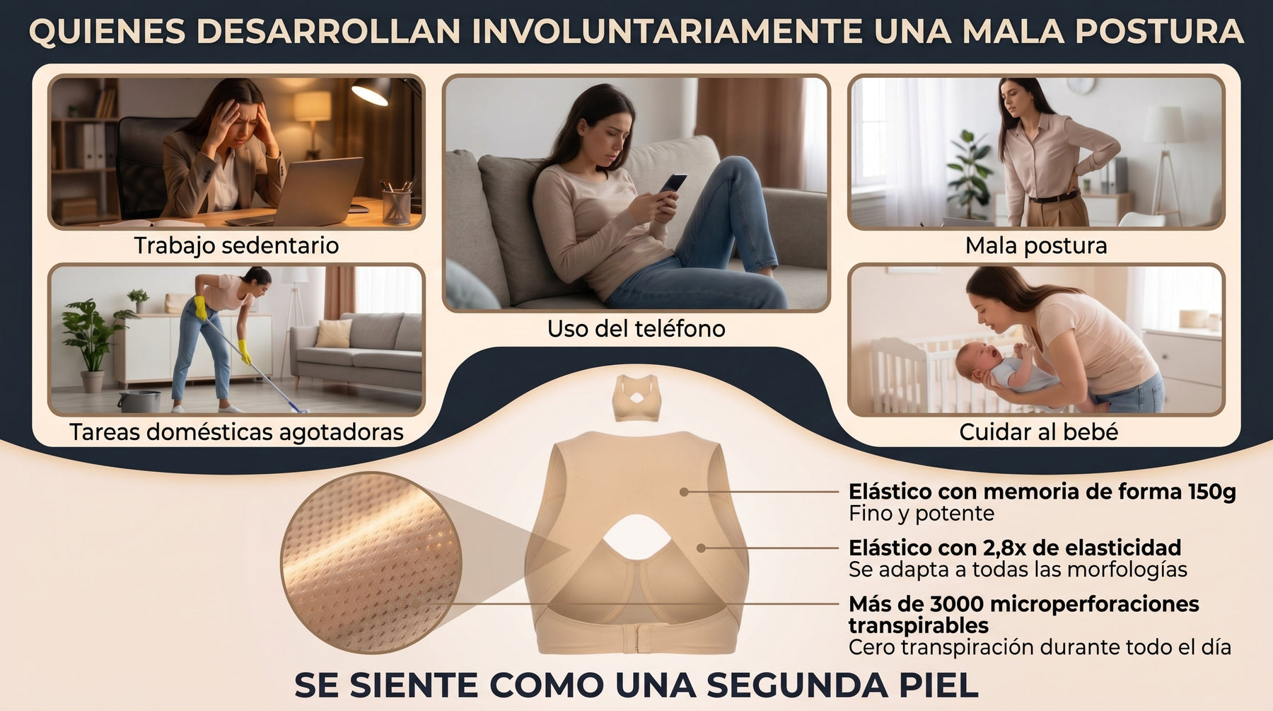 Sostén corrector de postura — Contenido A+